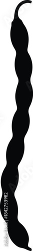 Minimalist black yardlong pole bean vegetable silhouette vector icon