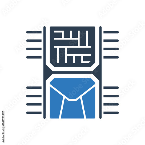 Email Chip Icon - Mail Processor Icon