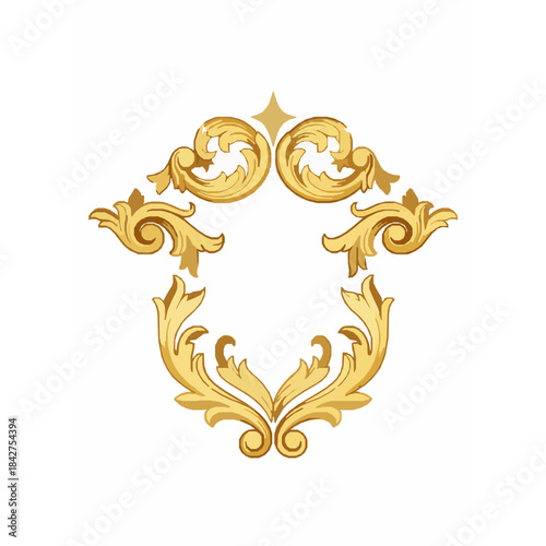 golden floral frame