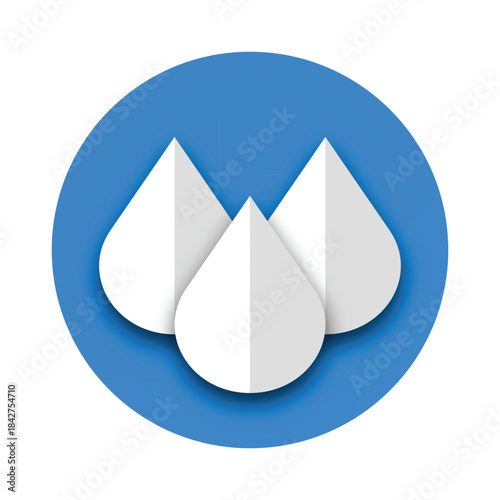 Drops Vector icon 3d view on sky blue background tears 3d icons