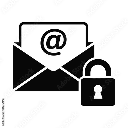Secure email communication with locked envelope