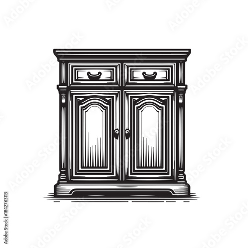 classic wooden cabinet