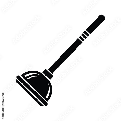 Plunger icon on white background
