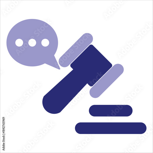 verdict icons. simple colored vector illustration