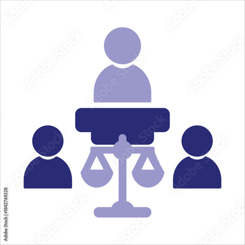 judgment icons. simple colored vector illustration