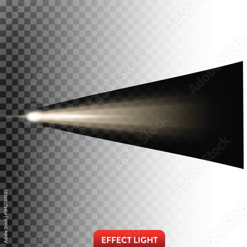 light beam with glitter effect on transparent background for creative overlay design, spotlight effect, Isolated PNG, cinematic for cinematic presentation