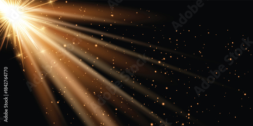 light beam with glitter effect on transparent background for creative overlay design, spotlight effect, Isolated PNG, cinematic for cinematic presentation