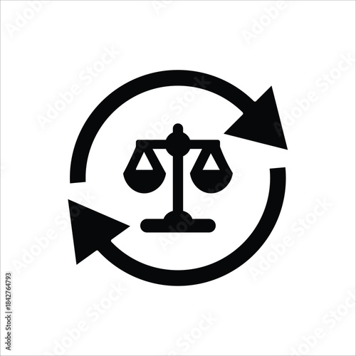 legal process icons. simple solid vector illustration
