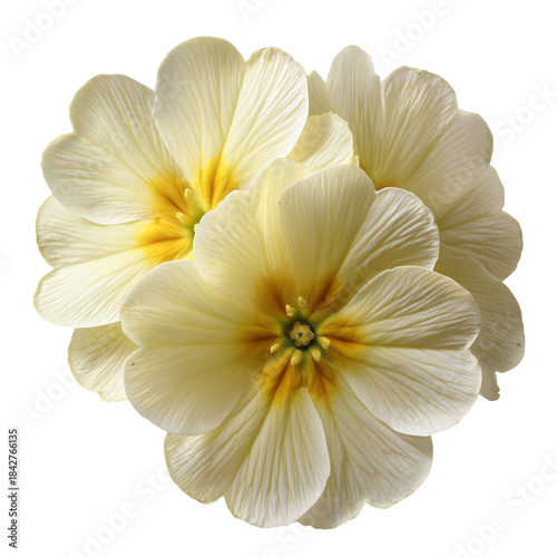 White Flowers With Yellow Centers Gathered Together in a Cluster
