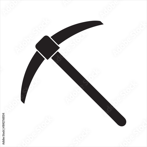 pickaxe mining icon vector illustration