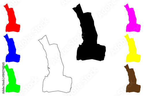 Baybay city (Eastern Visayas Region, Republic of the Philippines, ROP) map vector illustration, scribble sketch Baybay map