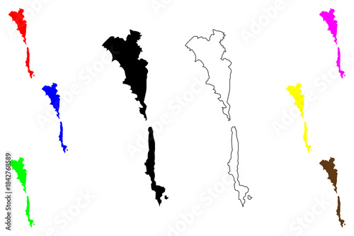 Binangonan city (Calabarzon Region, Republic of the Philippines, ROP) map vector illustration, scribble sketch Binangonan map