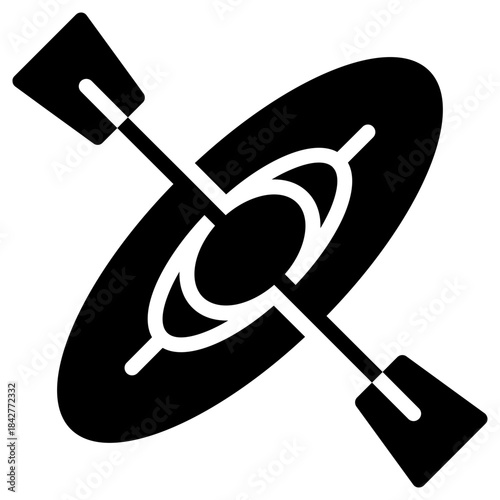 canoe icon isolated on white background. vector illustration icon for travel and vacation