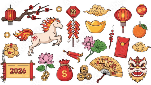Chinese New Year 2026 Horse Zodiac Symbols Festive Decorations and Traditions