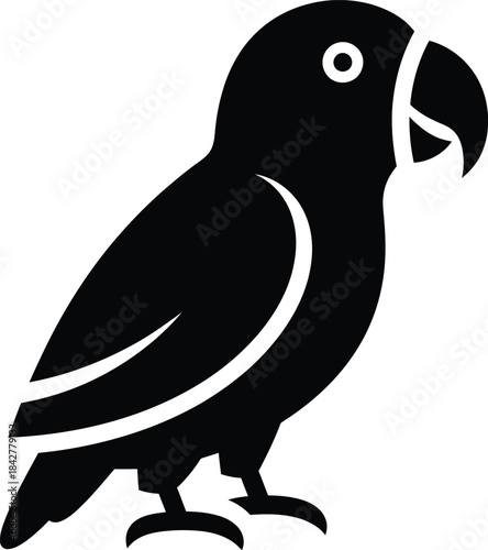 Parrot Bird Silhouette Vector Illustration