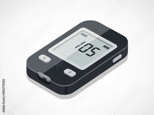A Digital Blood Glucose Meter Displaying a Blood Sugar Reading for Health Monitoring