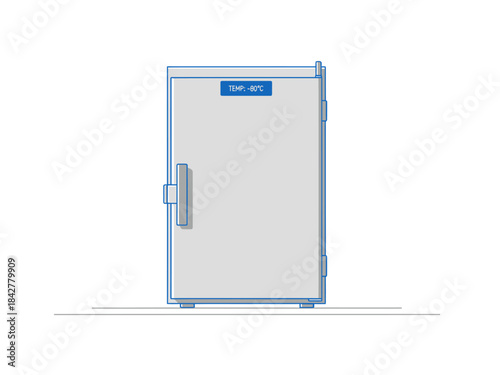 Isolated Freezer Illustration Cold Storage and Preservation