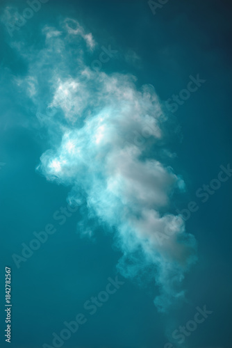 Visible breath vapor abstract cold air concept
