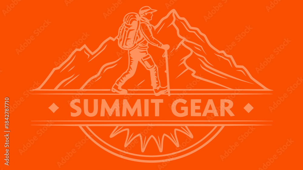 Fototapeta premium summit gear company logo 