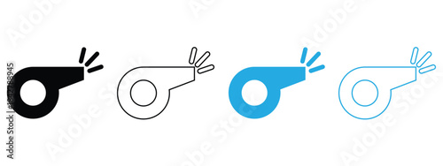 Soccer Sport Icon Set – Outline & Solid Style Vector with Coach, Whistle, Ball, Goal, Scoreboard and Stopwatch