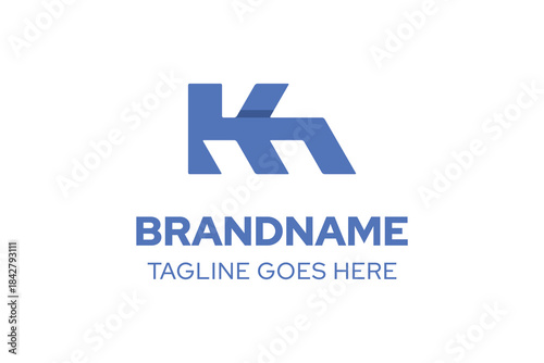 Letters KM MK Monogram Logo, suitable for any business with MK or KM initials