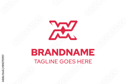 Letters WM MW Modern Logo, suitable for any business with MW WM WW MM initials