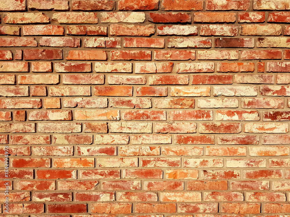 Obraz premium Red brick wall texture background.