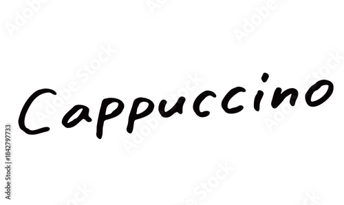 手書き文字「Cappuccino」｜泡立ちミルクのやさしさを表現した手書き英字ロゴ素材