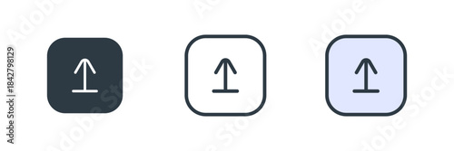 upload icon set vector illustration. line, glyph, color symbol isolated on white background