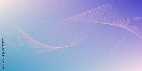 Vector Pastel tint gradient background with wavy lines texture modern