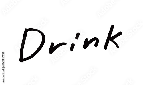 手書き文字「Drink」｜飲み物メニューにぴったりな英字ロゴ素材