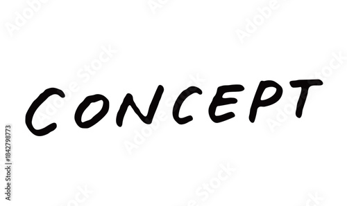 手書き英字文字「CONCEPT」｜ブランドや企画の理念を伝える手描きタイトルロゴ素材