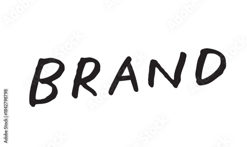 手書き英字文字「BRAND」｜ブランド紹介・企業イメージにマッチする手書きロゴ素材