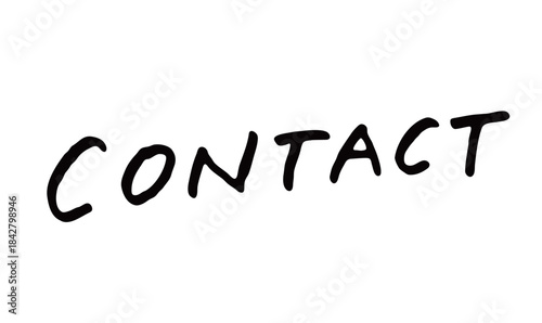 手書き英字文字「CONTACT」｜ウェブサイトやLPの導線に使いやすいシンプルなロゴ素材