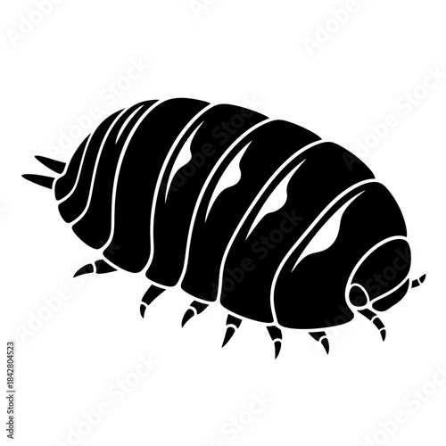 Beetle Silhouette Icon – Insect Bug Minimal Black Vector Illustration