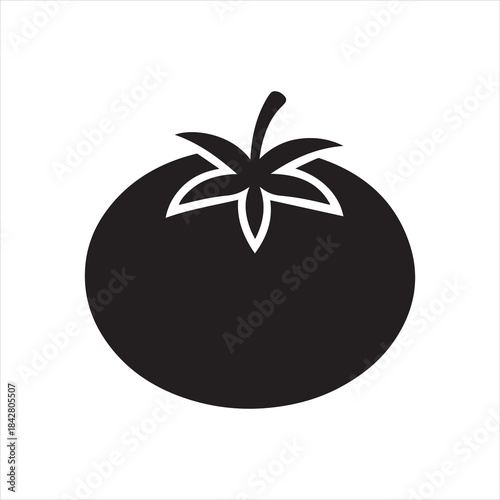 tomato stencil icon vector illustration