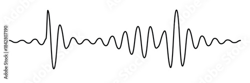 Podcast sound waves set. Waveform pattern for music player, podcast, voise message, music app. Audio wave icon. Equalizer template. Vector illustration isolated on white background.