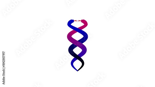 Infinity Snake Spiral Animation (alpha channel)