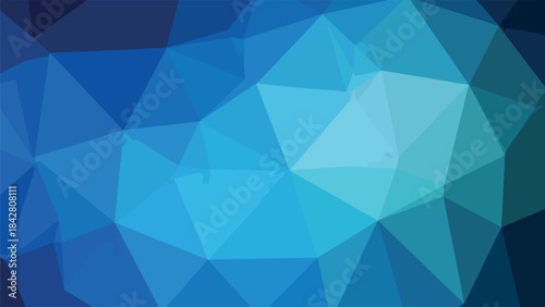 Abstract blue geometric polygon background with gradient effect