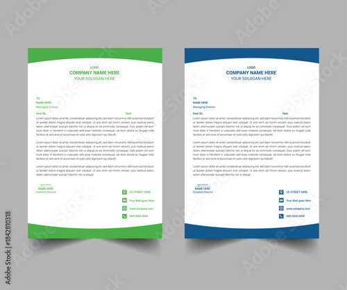 business corporate letterhead design template