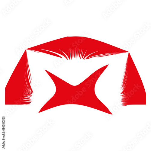 Christmas frame set, winter holiday border, New Year celebration decor print, hand drawn pine branch. Traditional festive postcard geometric garland design, wavy ribbon bow. Christmas frame party kit 