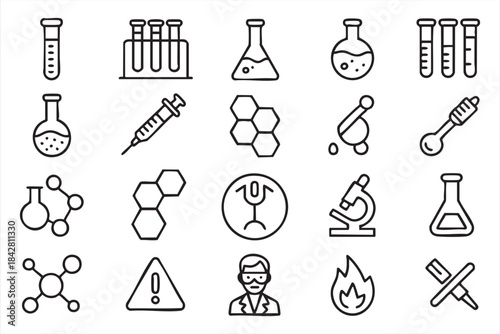 Molecular Science Vector Collection for Laboratory Analysis, Clinical Studies, and STEM Apps