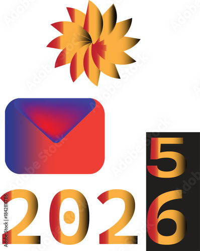 2026 Year-End Communication and Celebration Icon Set