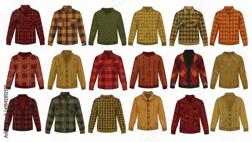 Collection of Flannel Shirts for Men.