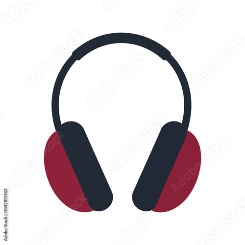 Stylish Over-Ear Headphones Vector Illustration, Modern Audio Accessories for Music Lovers, Sound Equipment Design, Isolated Graphic for Creative Projects
