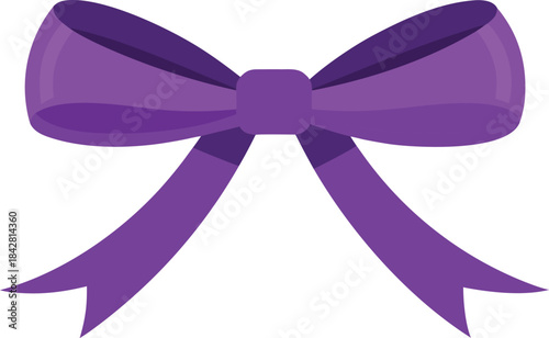 purple  bow isolated on white