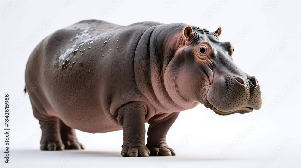 Fototapeta premium hippopotamus isolated on white background