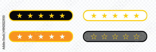 Five stars icon vector. five stars customer product rating review flat icon for apps and websites. Vector Illustration .EPS 10 .