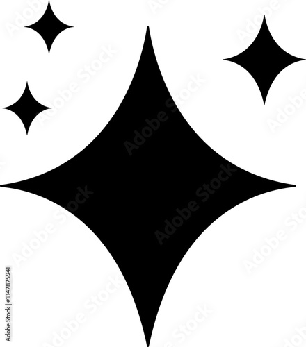 Sparkle Starburst Icon Shining Light Effect Symbol Featuring Radiant Twinkle, Glow, Shine, Sparkling Star in Flat Style for Decorative Graphic Vector Elements