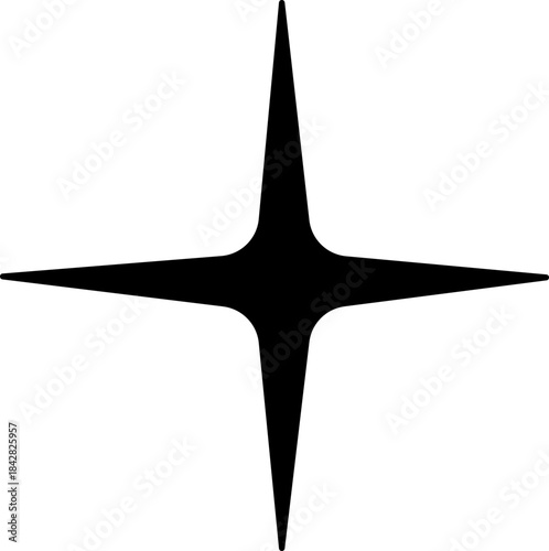 Sparkle Starburst Icon Shining Light Effect Symbol Featuring Radiant Twinkle, Glow, Shine, Sparkling Star in Flat Style for Decorative Graphic Vector Elements